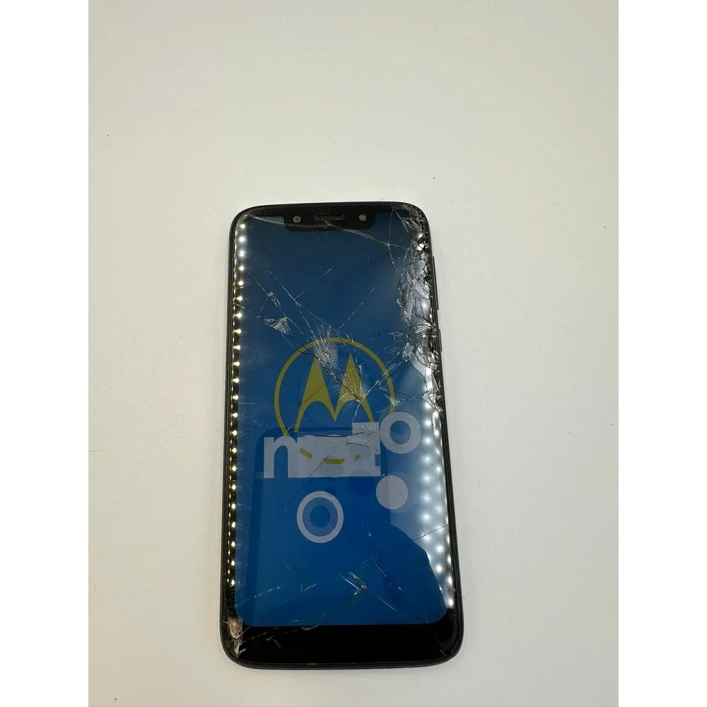 Motorola Moto G7 Play XT1952-3 Verizon Black Cracked Screen For Parts Repair